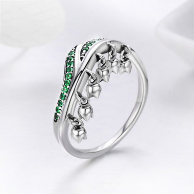 GREEN ZIRCON STERLING SILVER RING - EXOTIC